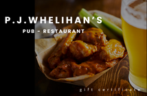 P.J. Whelihan's Gift cards